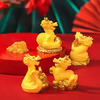 שולחן במשרד קישוט דרקון דרקון קישוט מקסים ראש השנה הסיני הדרקון פסלונים חמודים מיקרו נוף הביתה