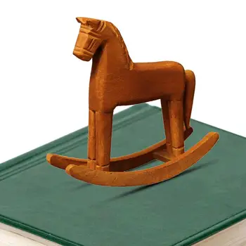 חם חדש בעבודת יד מעץ סוס העבודה קישוט עץ עשו זאת בעצמך מלאכות סוס נדנדה קישוט הבית ילדים צעצוע